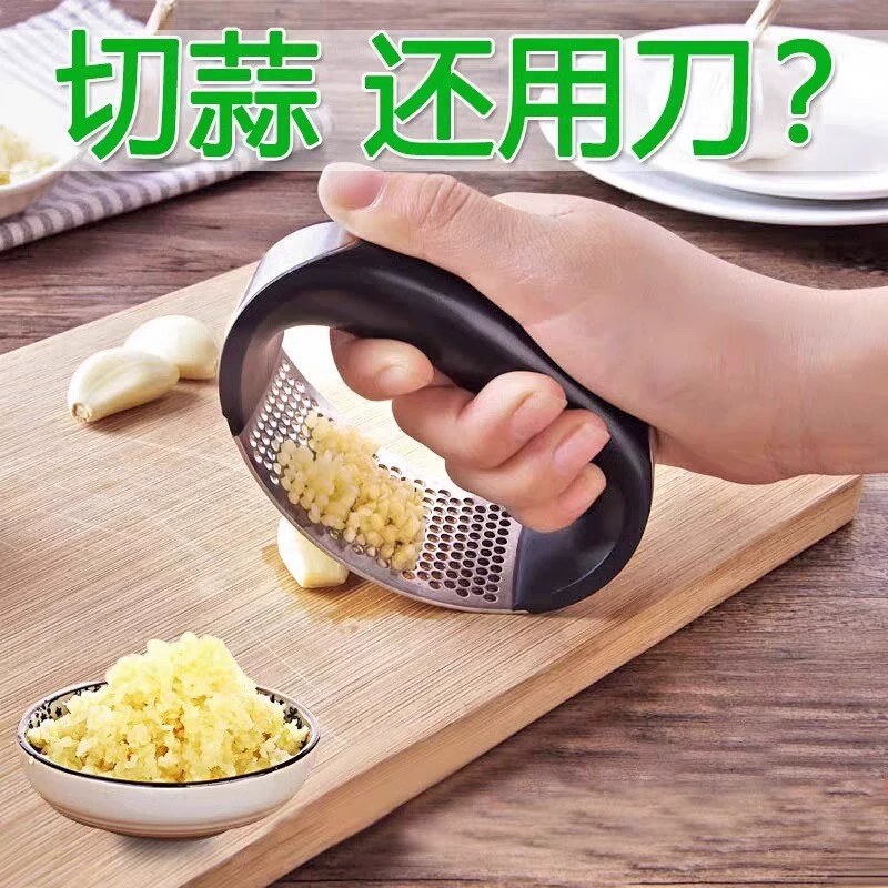 New Garlic Press, Manual Ring Garlic Press, Garlic Paste, Manual Garlic Beater, Home Kitchen Garlic Beater Tool