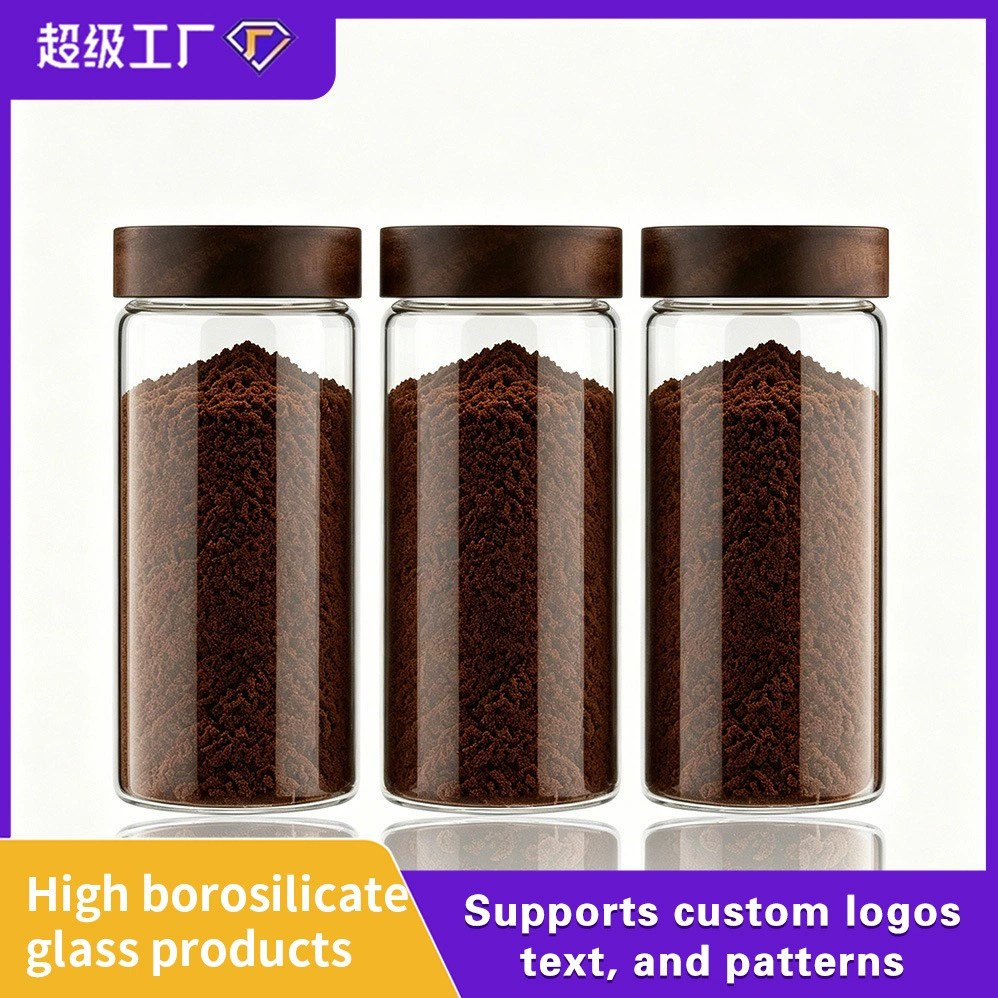 Amazon Hot Selling Borosilicate Glass Household Coffee Jars 