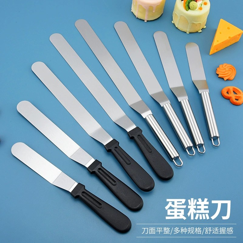 Ready-Made Baking Tools Cream Spatula 430 Stainless Steel Cake Scraper Food-Grade Spatula Size 6 8 10 12