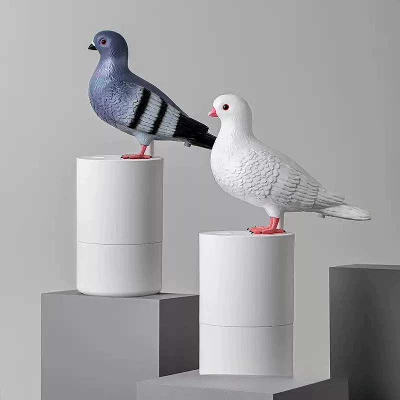 Little Pigeon Automatic Soap Dispenser with Battery for Home Use, Smart Electric Sensor Foam Dispenser, Grey and White