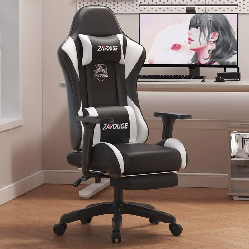 E-Sports Chair Computer Chair Home Office Chair Elastic Backrest Sedentary Ergonomic Chair Lifting Armrest 
