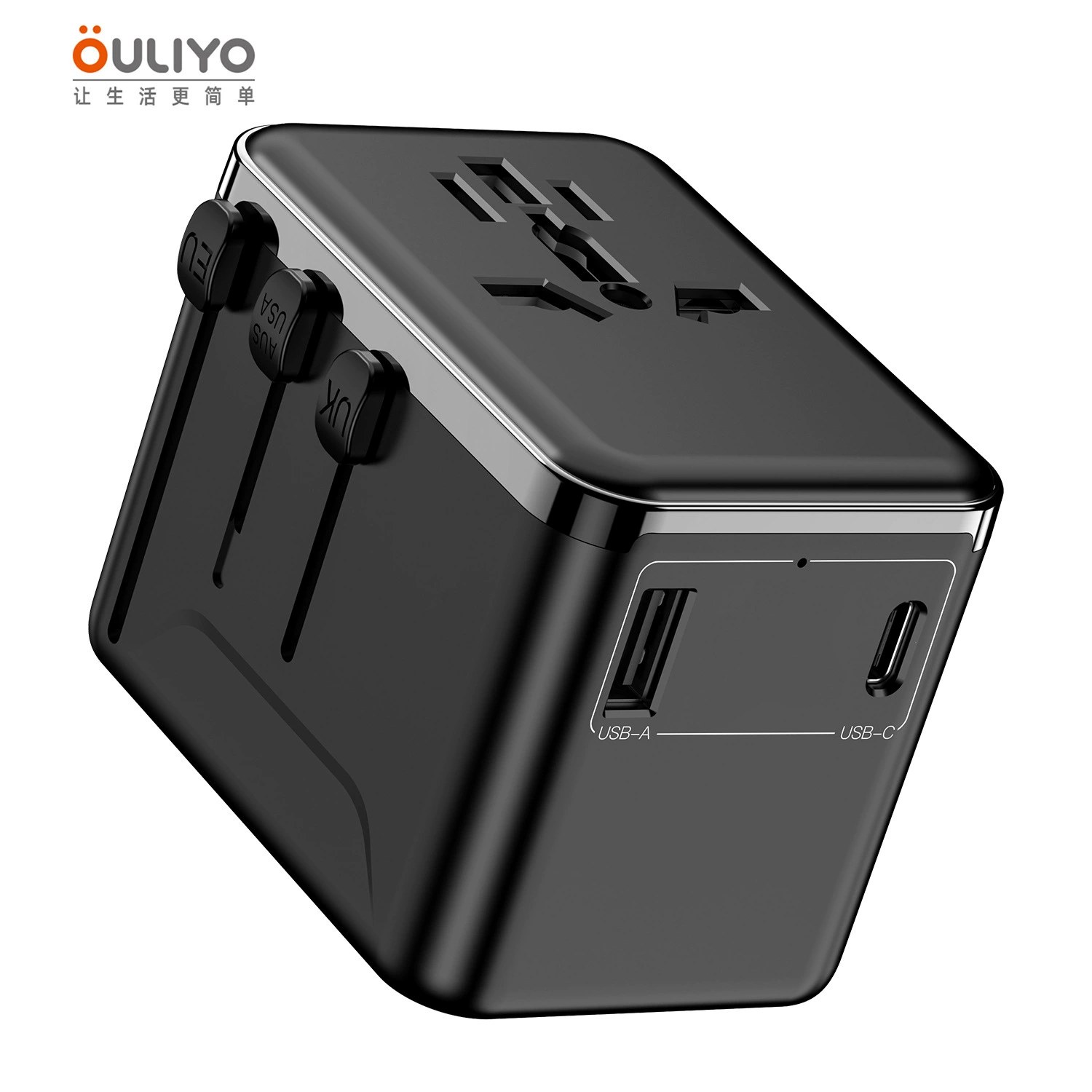 New direct conversion socket 3USB travel multi-country plug conversion plug creative typeC multi-country socket 