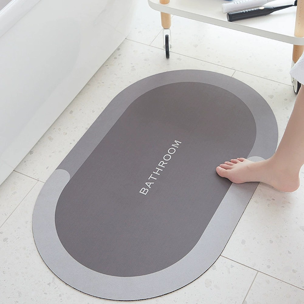 Nordic Minimalist Style Bathroom Floor Mat, Bathroom Sink Absorbent Mat, Household Toilet Entrance Diatomaceous Earth Mat
