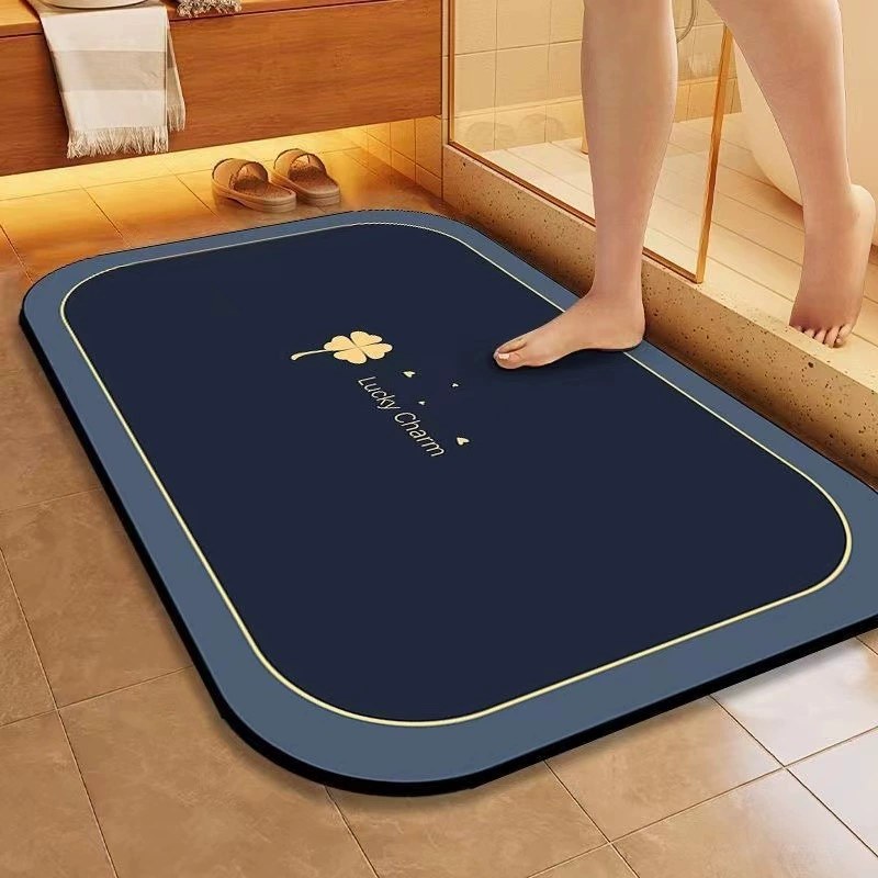 Bathroom Absorbent Mat, Soft Diatomaceous Earth Bath Mat, Foot Mat, Toilet Entrance Mat, Quick-Drying Floor Mat 