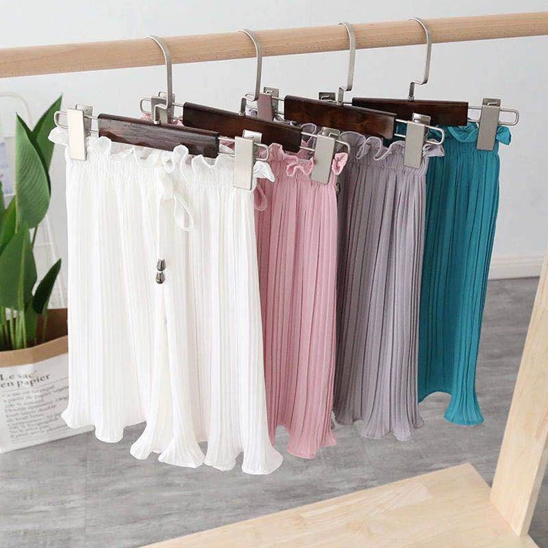Girls wide-leg pants, 2020 new style, nine-point length, mosquito-proof pants, summer casual pants for little girls and older children 