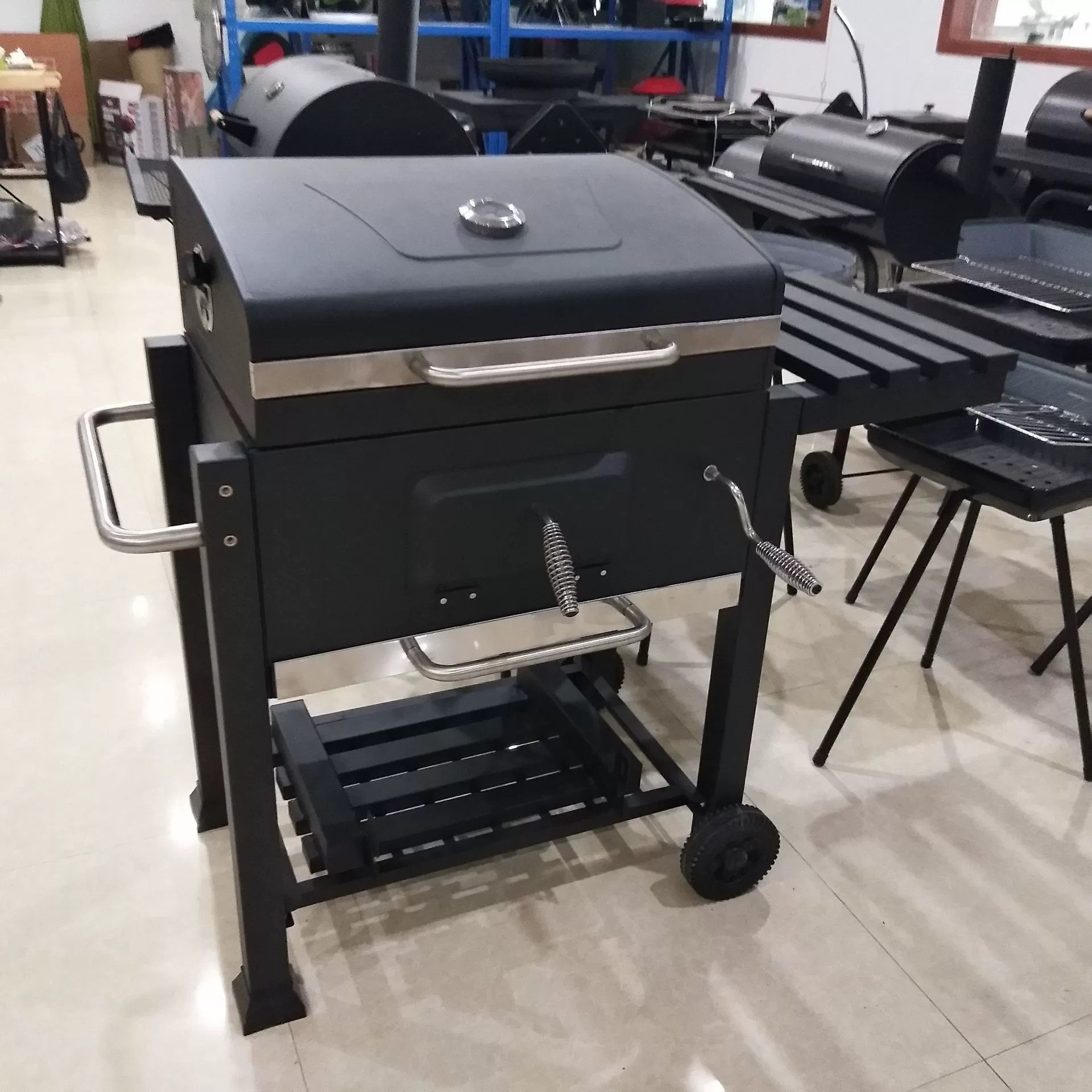 Factory direct supply bbq large square stove charcoal large barbecue courtyard party barbecue rack outdoor barbecue utensils