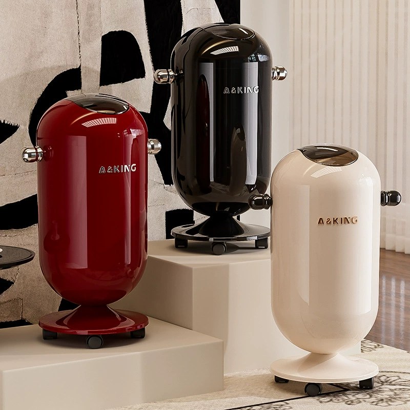 2026 New Model Trash Can for Kitchen and Home Use, Stylish with Lid, Movable, Large Capacity, No Need to Bend Over, High Legs