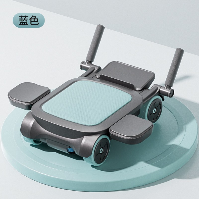 Abdominal wheel [4-wheel integrated molding] double suction coil abdominal roller kneeling pad-blue