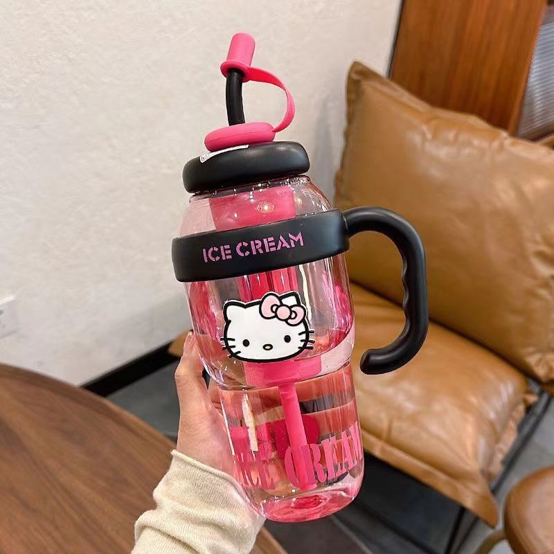 Begonia red+kt sticker - 1300ml large capacity belly cup