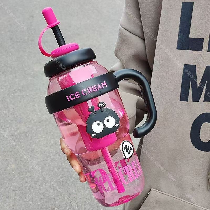 Begonia red + briquette sticker - 1300ml large capacity belly cup