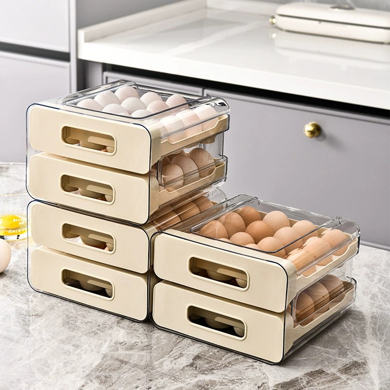 Egg Storage Box for Refrigerator, Drawer-Style Storage Container, Food-Grade Organizer, Food-Grade Packing Box