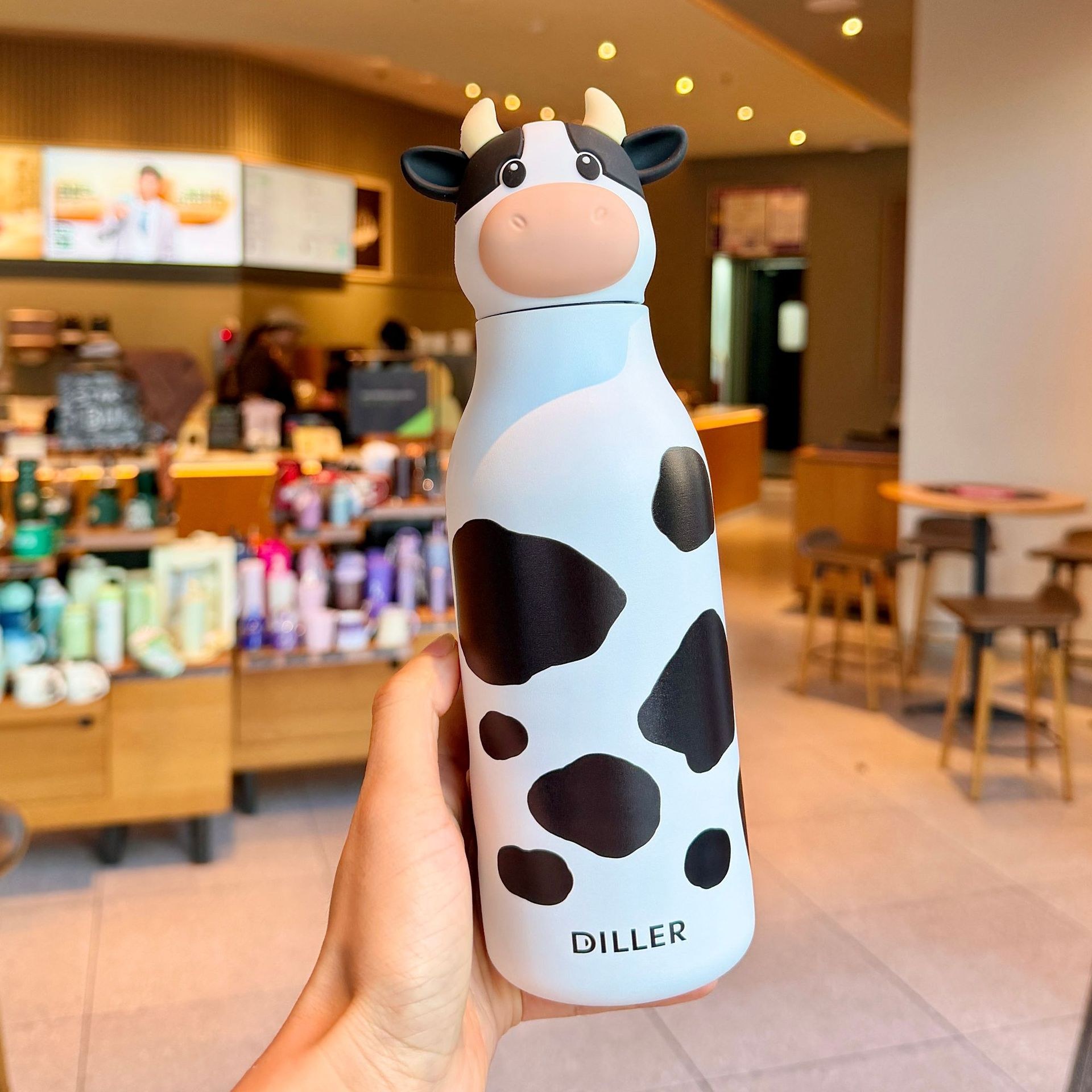 Dl-9538 moo cow 500ml - Single cup + three-dimensional decoration