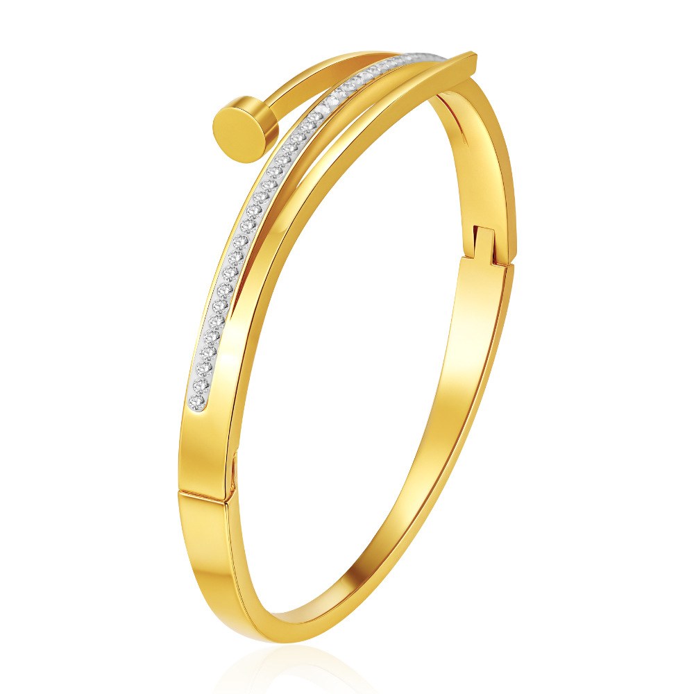 Nail bracelet gold-1
