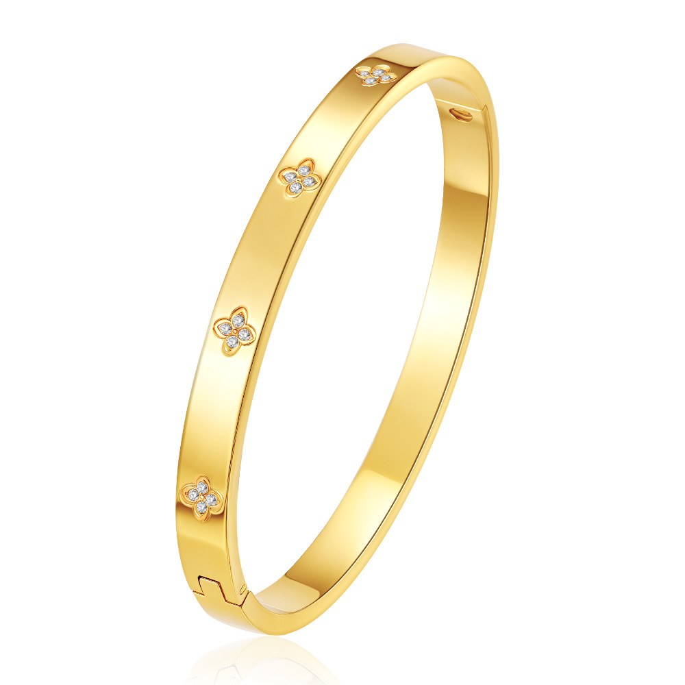 Plum blossom bracelet gold-2