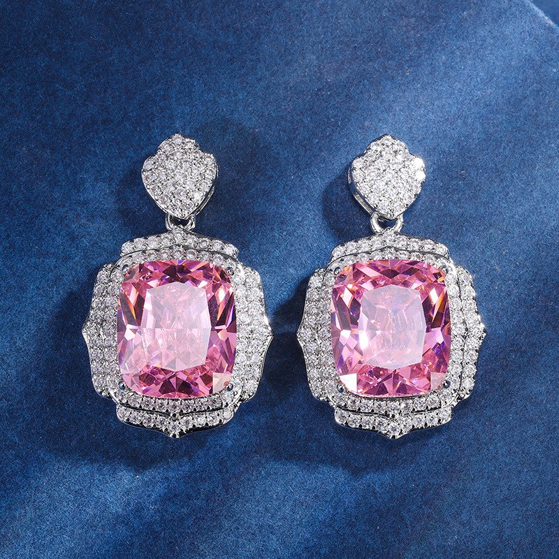 Pink diamond earrings