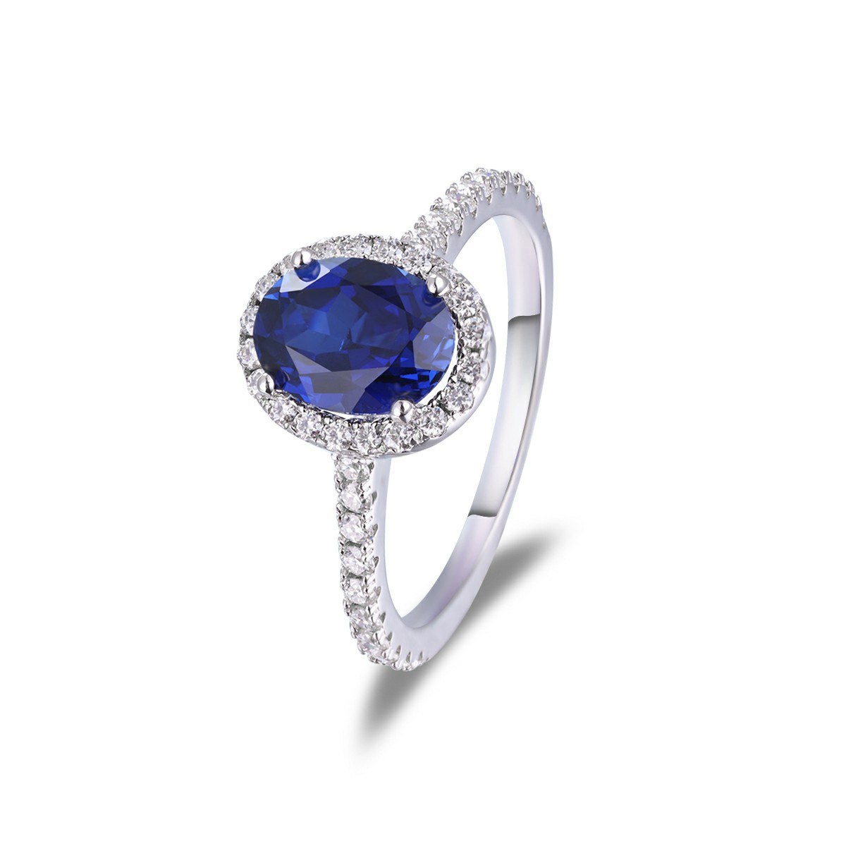 1.5 carat cultured sapphire (moissanite) - Us code size 7 (hong kong code size 15)