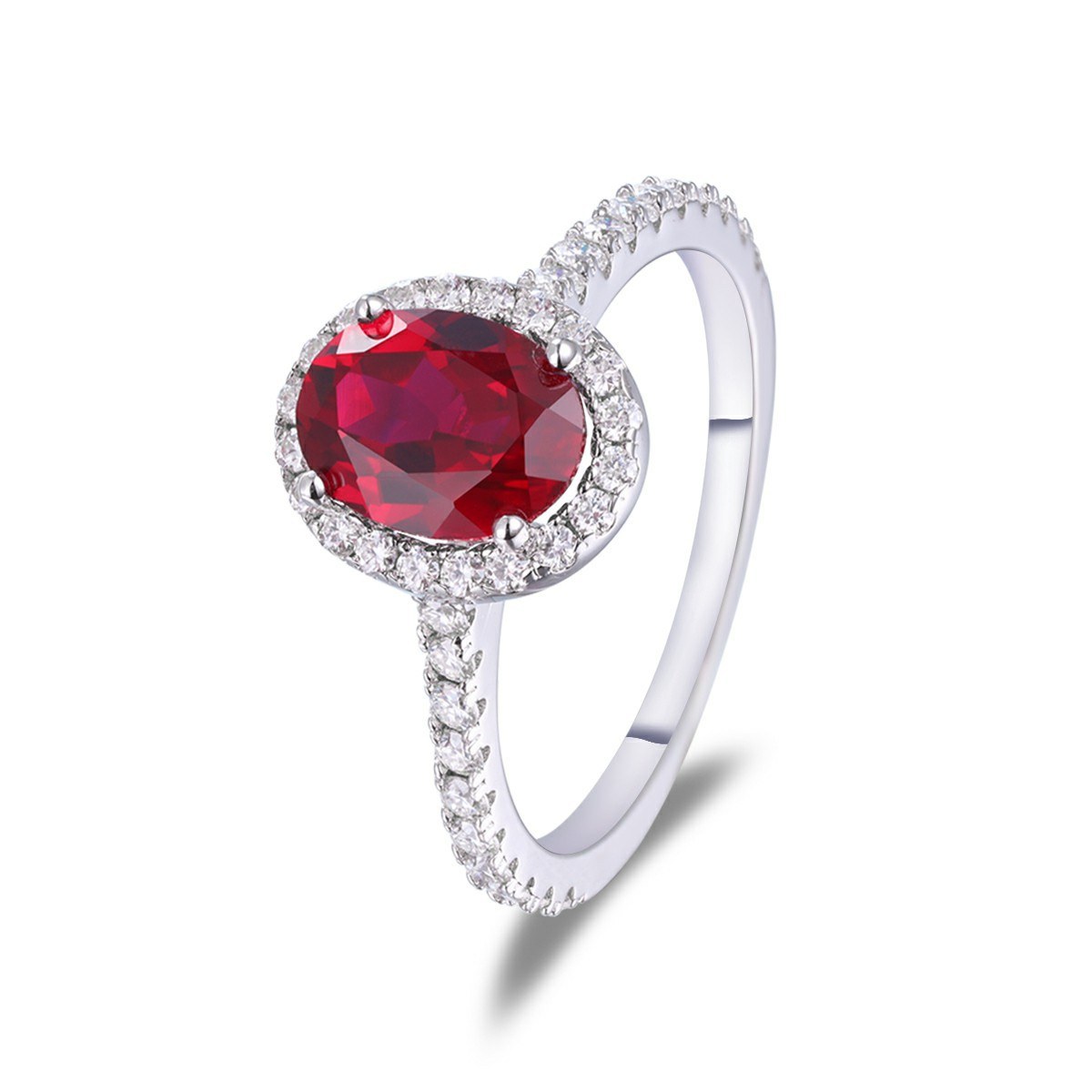 1.5 carat cultured ruby ​​(moissanite) - Us code size 8 (hong kong code size 18)