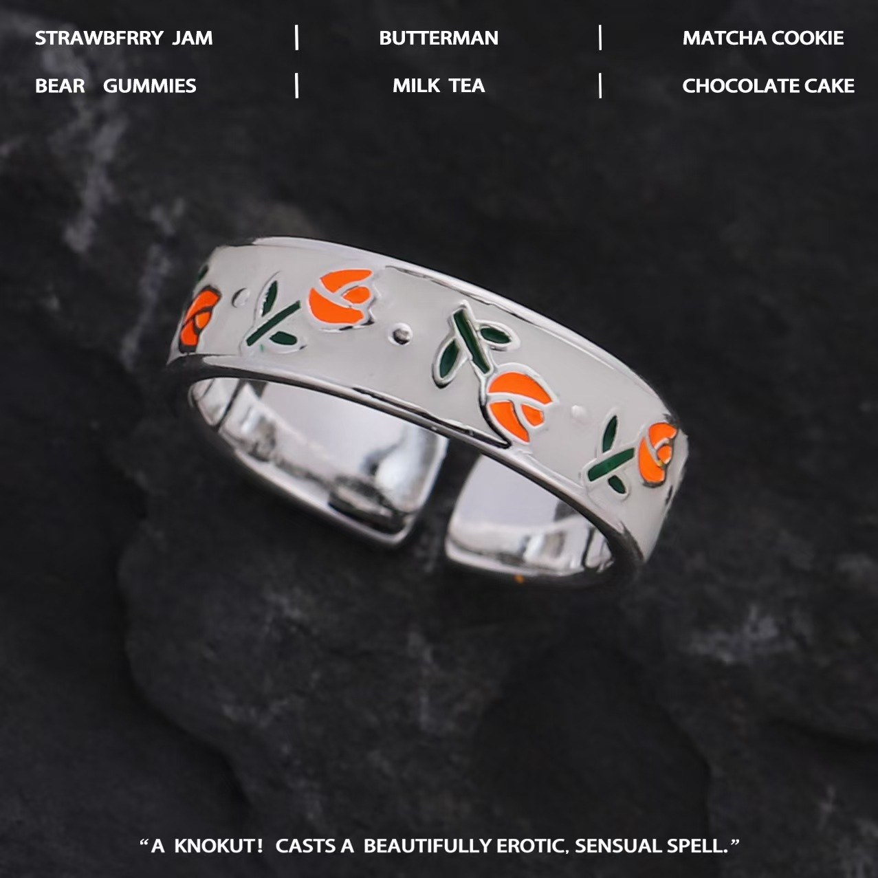 Tulip orange glaze ring