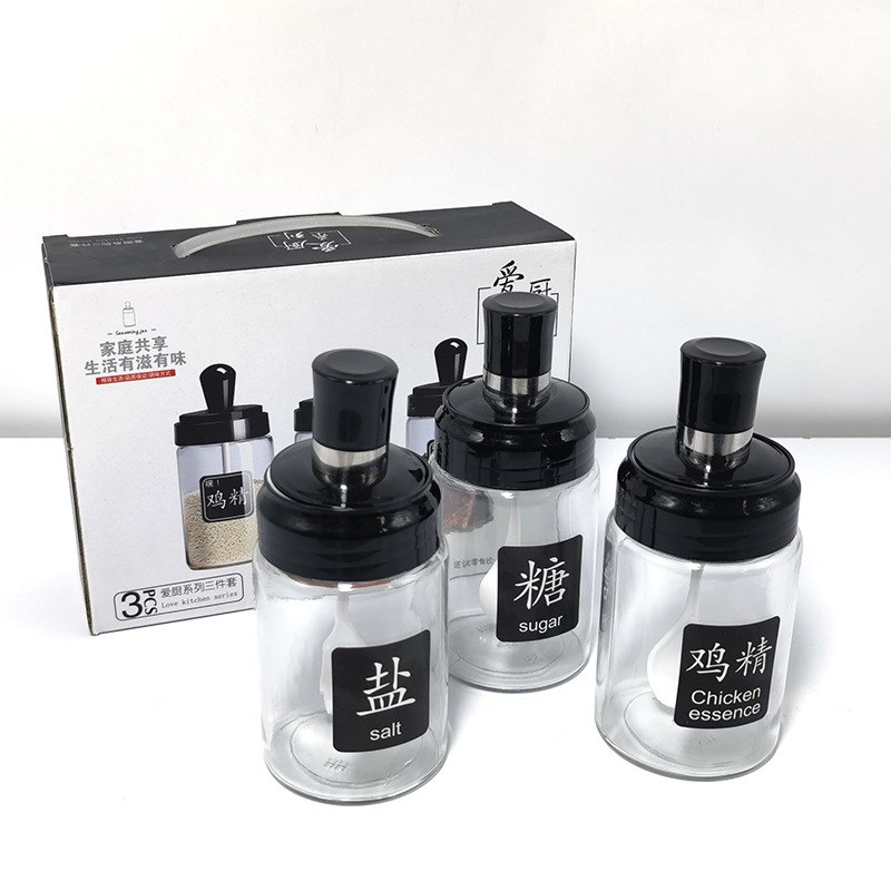 Three-piece set of seasoning bottle: 36 sets/box