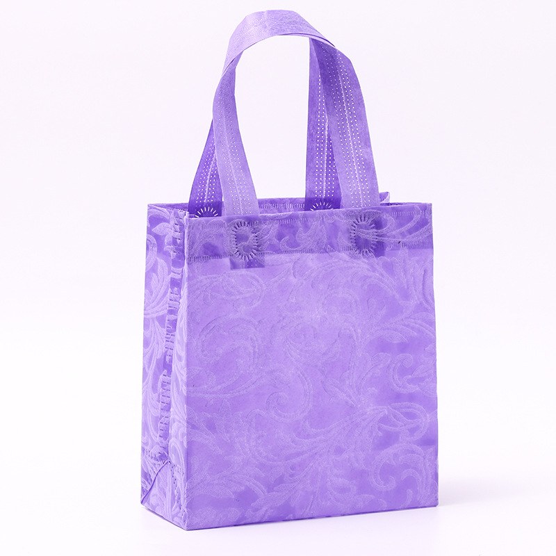 Purple phoenix tail pattern;20*18*8;patterned non-woven fabric
