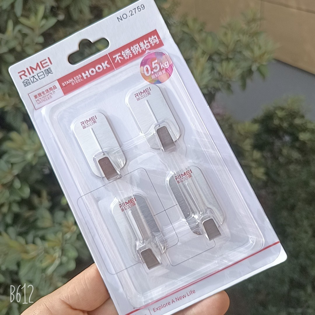 Jinda japanese and american four stainless steel sticky hooks - Adhesive hook3