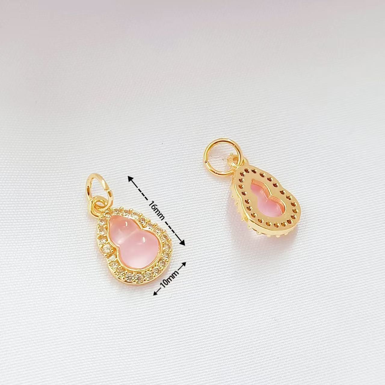 14k gold-filled pink and purple gourd pendant 1